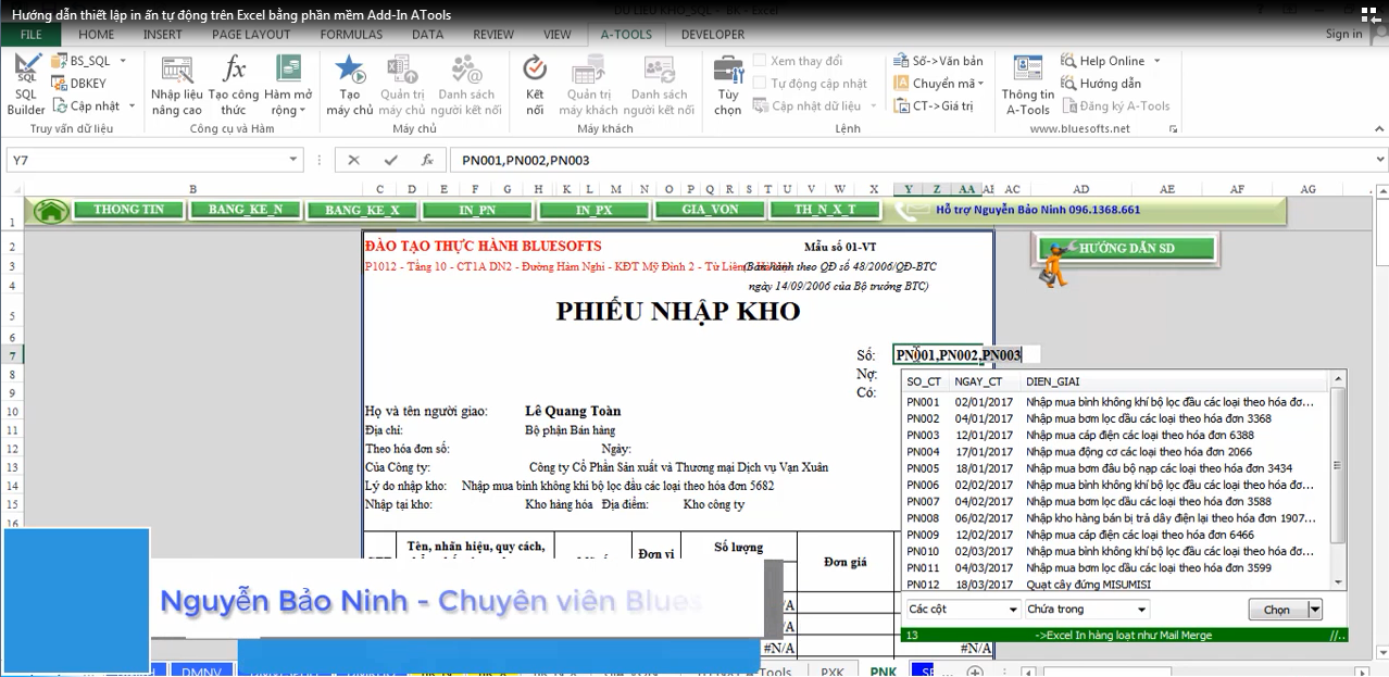 Hướng dẫn thiết lập in ấn tự động trên Excel bằng phần mềm Add-In ATools